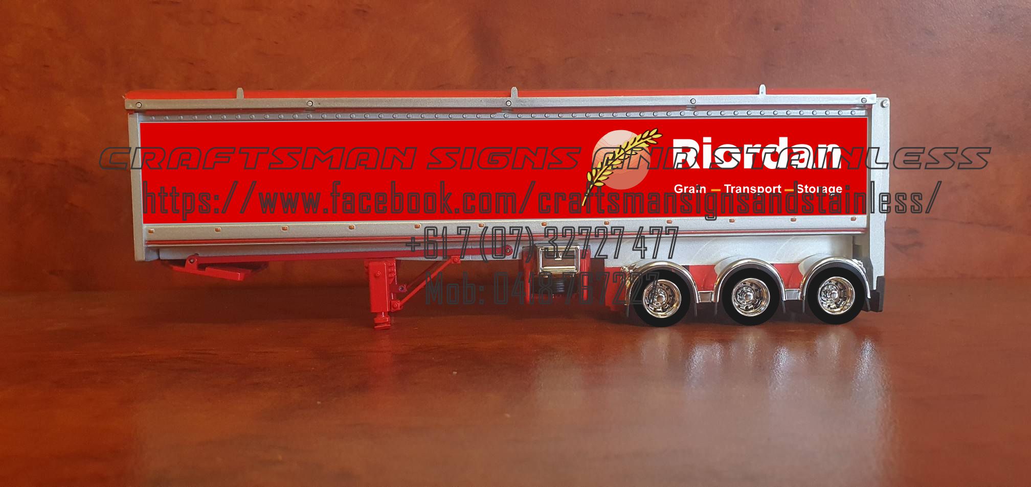 Diecast decal livery set 1:50 scale 'RIORDAN' Tipper