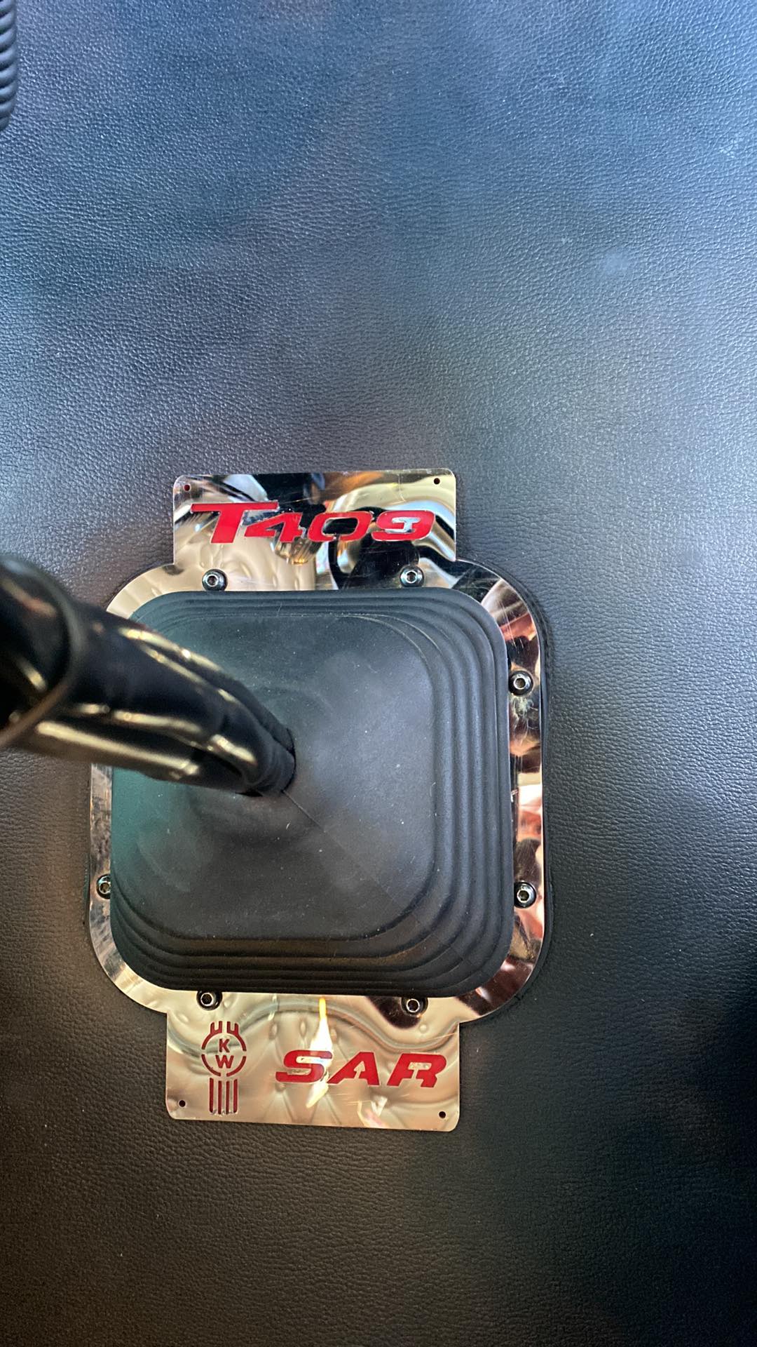 Stainless steel shift surround, KENWORTH T409SAR