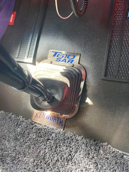 Stainless steel shift surround, KENWORTH T610 flat floor