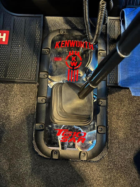 Stainless steel shift surround, KENWORTH T610SAR #4