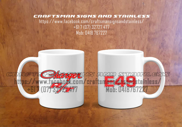 Custom white ceramic Coffee Mug Charger R/T E49