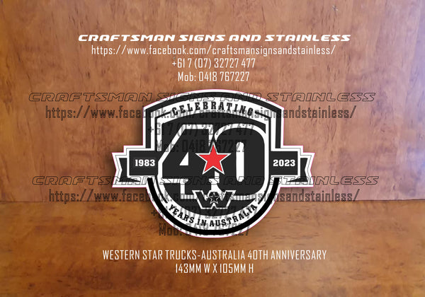 Decal, Western Star 40th Anniversary