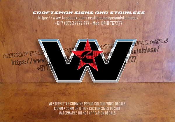 Decal, Western Star Badge with Cummins C