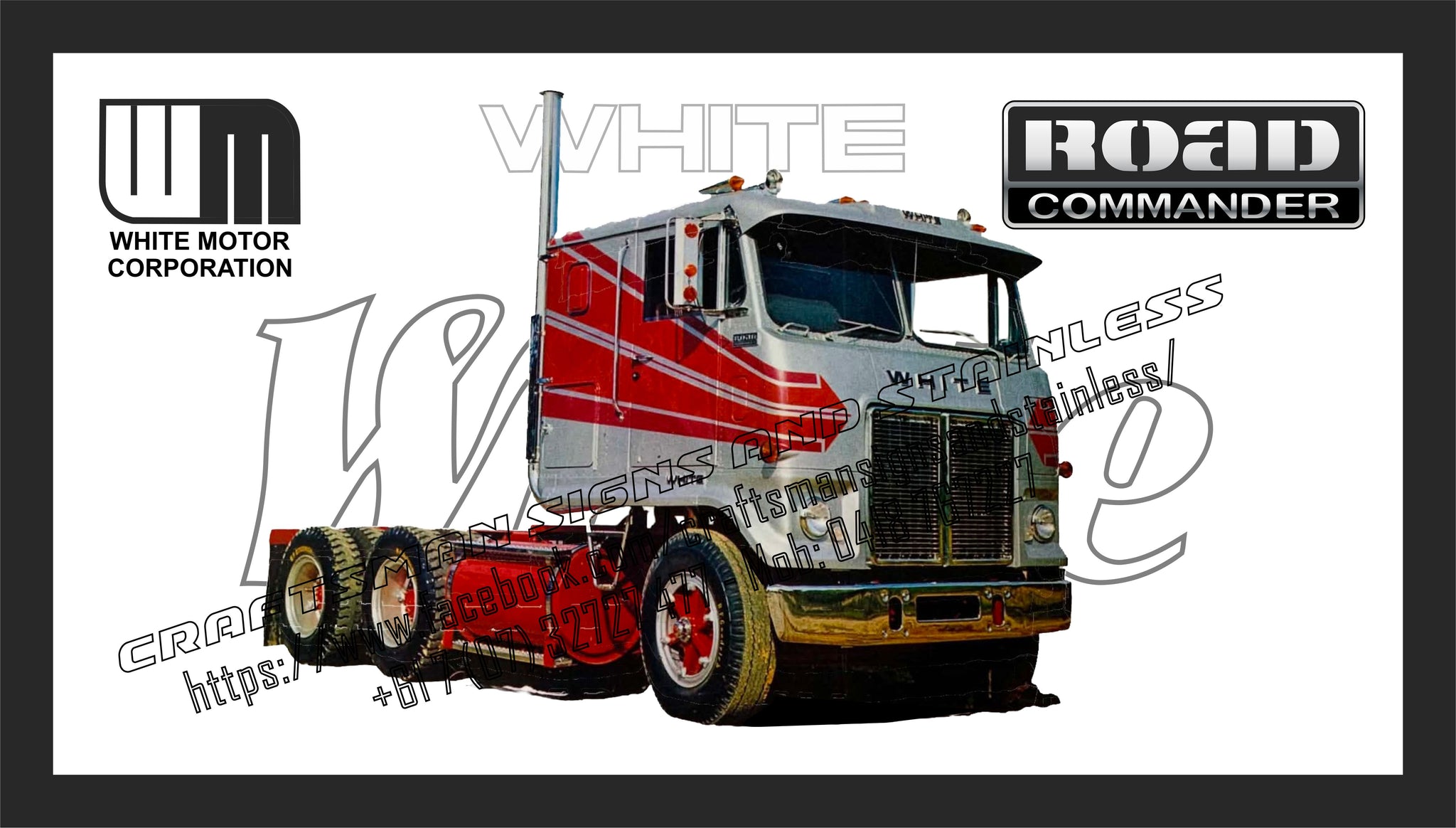 WHITE 'Road Commander' Bar Mat