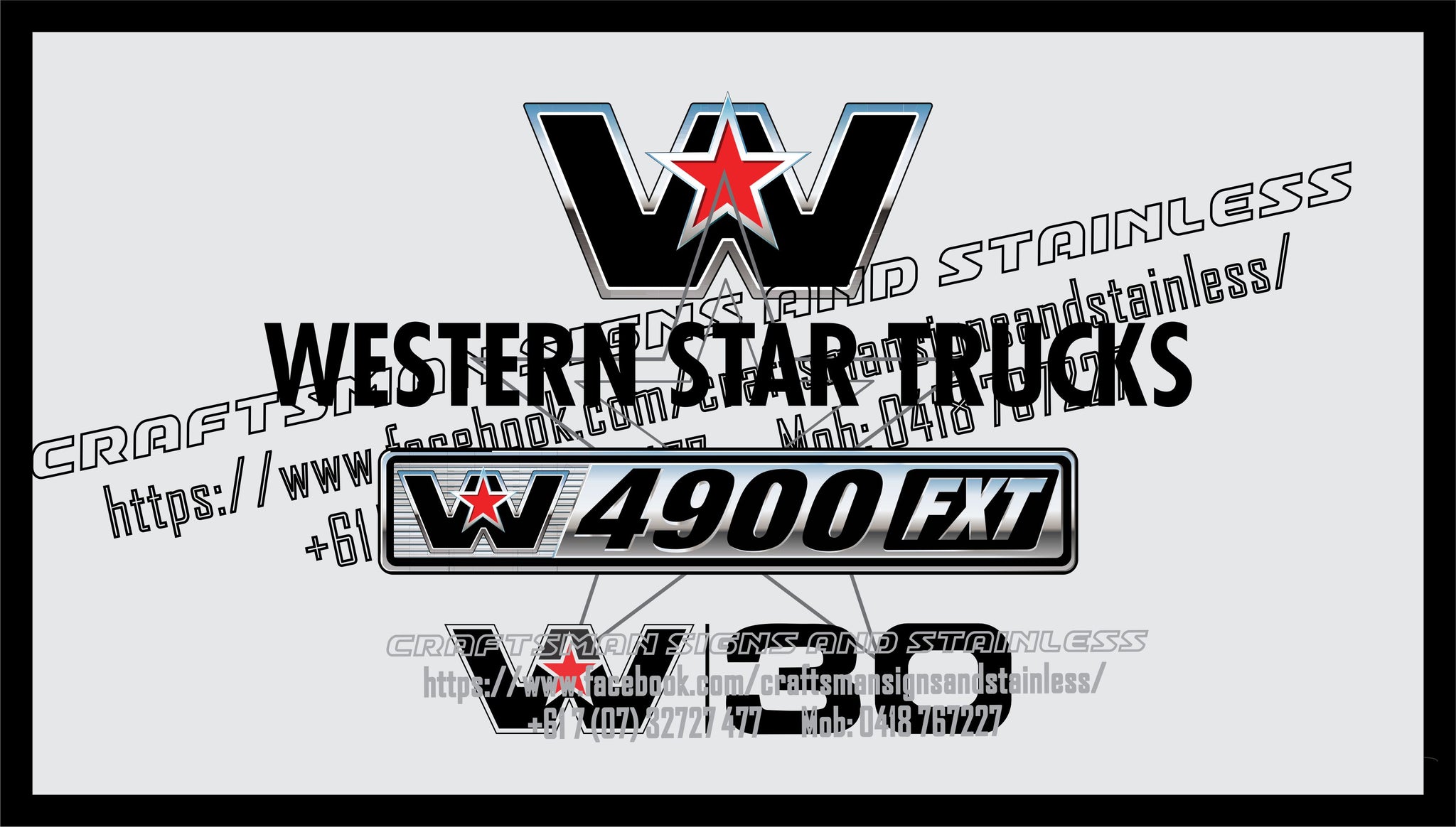Bar/ Desk Mat Western Star W30 Anniversary