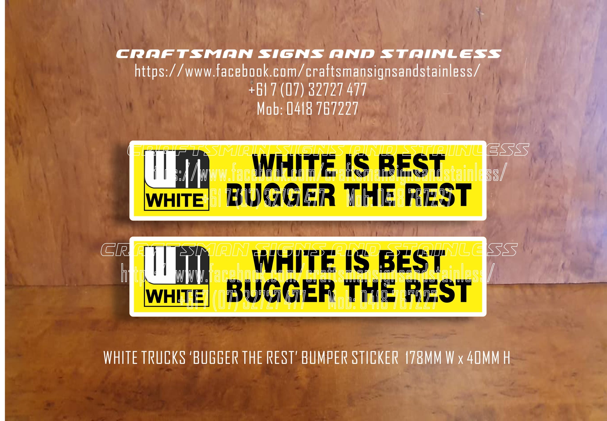 WHITE IS BEST 'BRAGGING' Bumper Decal