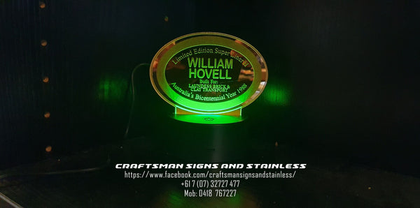 Acrylic edge lit MACK Bi Centennial SUPERLINER II 'WILLIAM HOVELL'