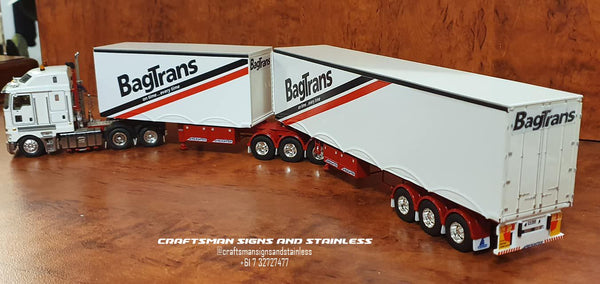 Diecast decal livery set 1:50 scale B Double Set 'BAGTRANS'