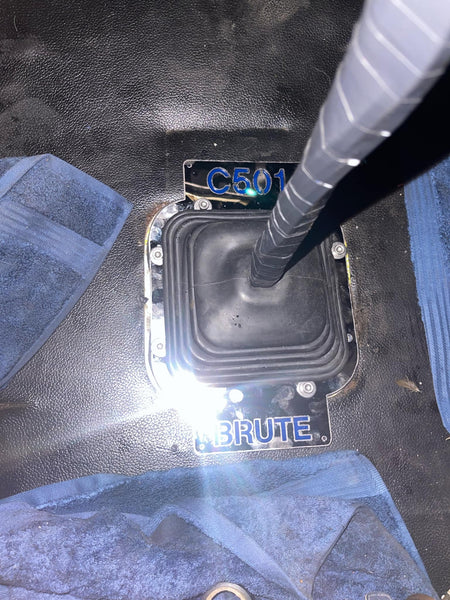 Stainless steel shift surround, KENWORTH C501