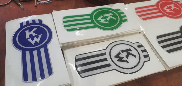 Kenworth 'Crooked' Logo epoxy domed decal