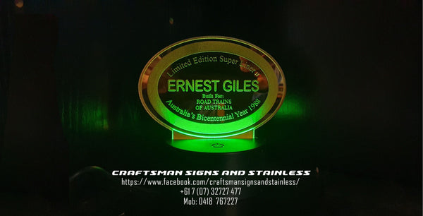 Acrylic edge lit MACK Bi Centennial SUPERLINER II 'ERNEST GILES'