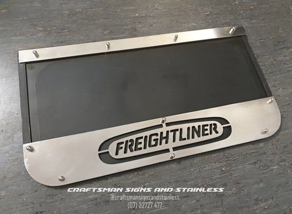 Custom Stainless Steel Mudflap Counterweights FREIGHTLINER