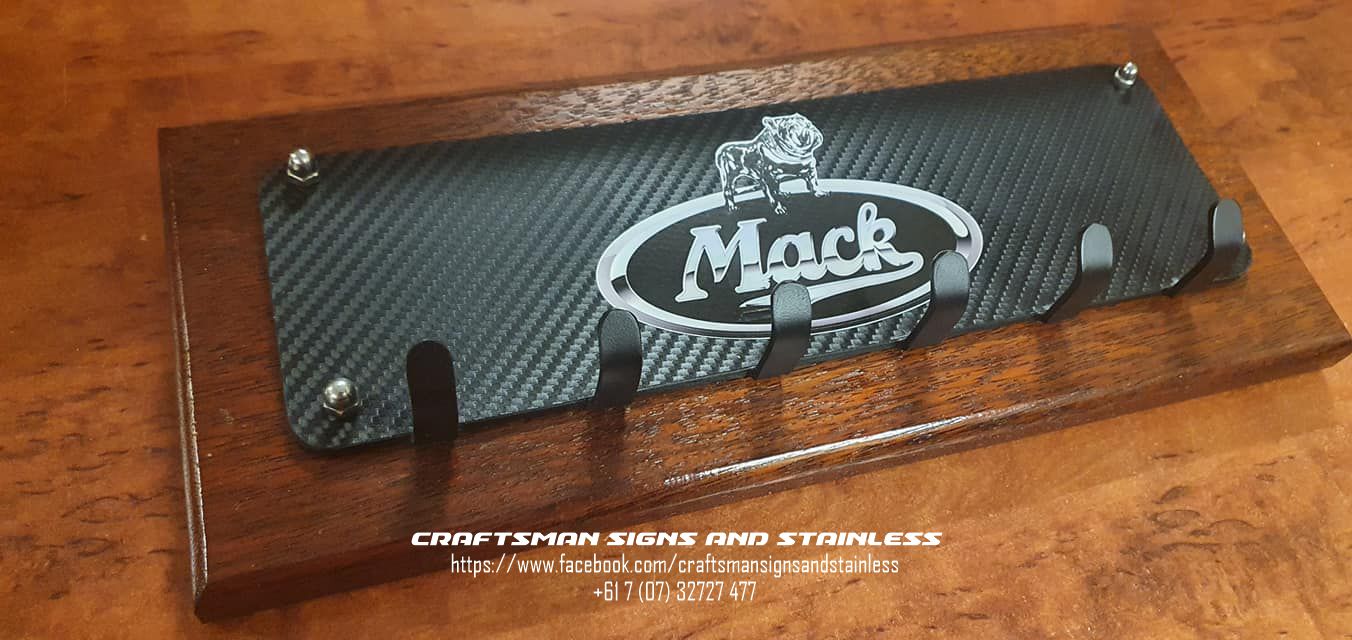 Key Ring holder (KRH), wall mounted MACK 'Carbon Fibre'