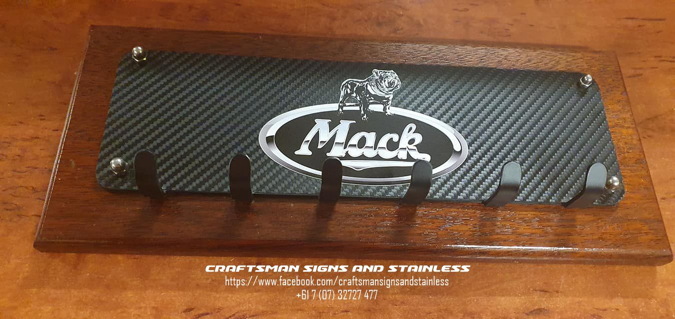 Key Ring holder (KRH), wall mounted MACK 'Carbon Fibre'
