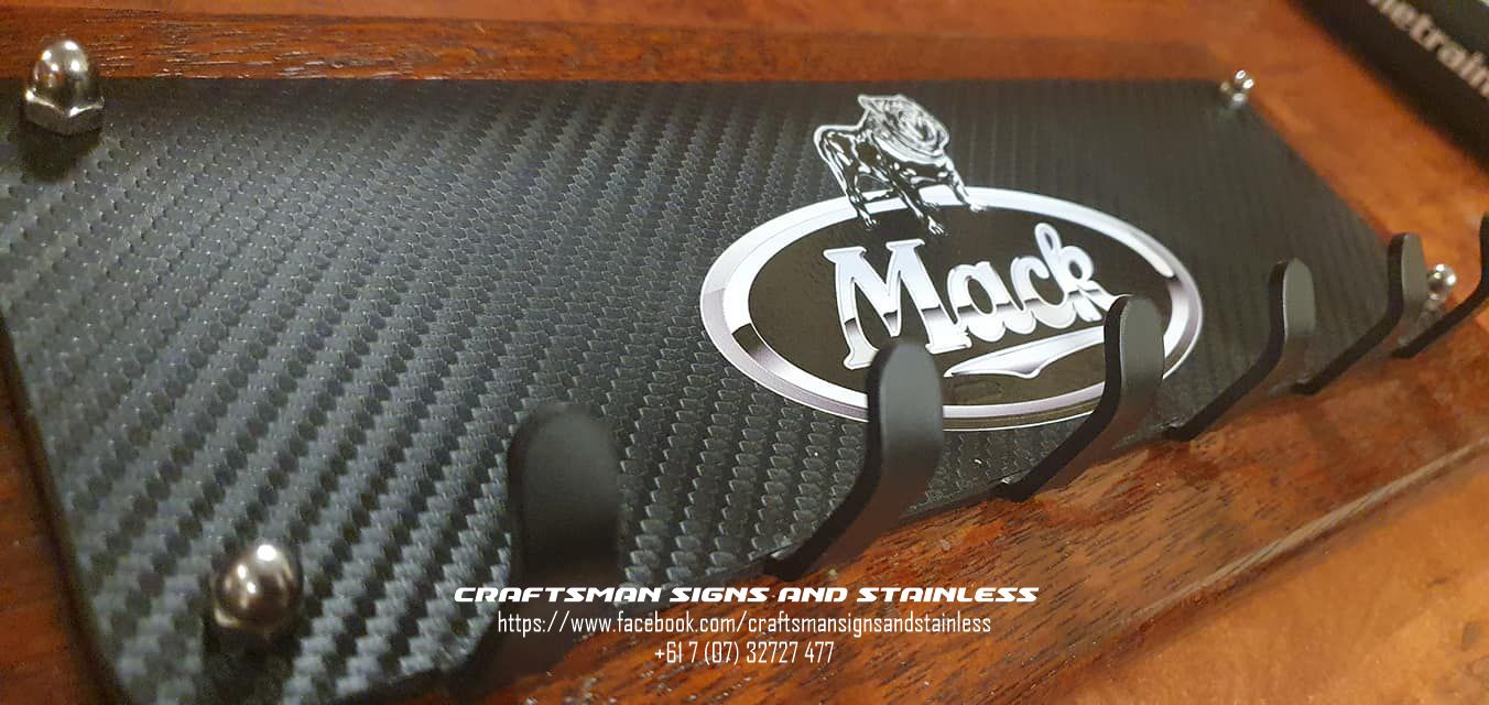 Key Ring holder (KRH), wall mounted MACK 'Carbon Fibre'