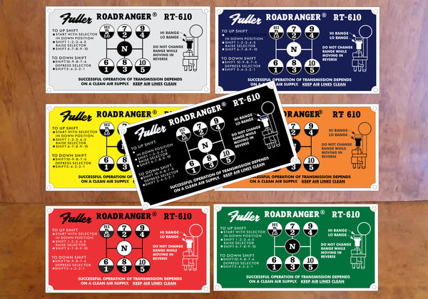 Reproduction FULLER 'Road Ranger' Shift Pattern Decal