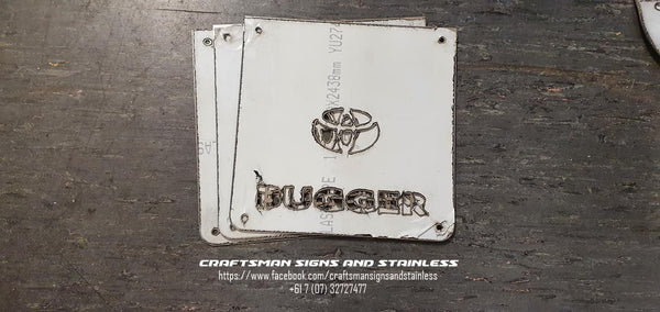 Stainless steel mudflap counterweights TOYOTA HILUX