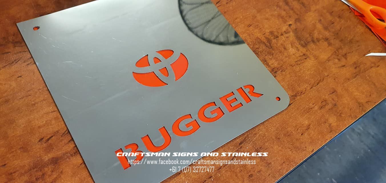 Stainless steel mudflap counterweights TOYOTA HILUX