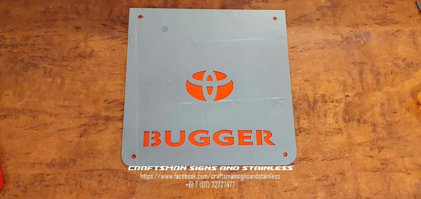 Stainless steel mudflap counterweights TOYOTA HILUX
