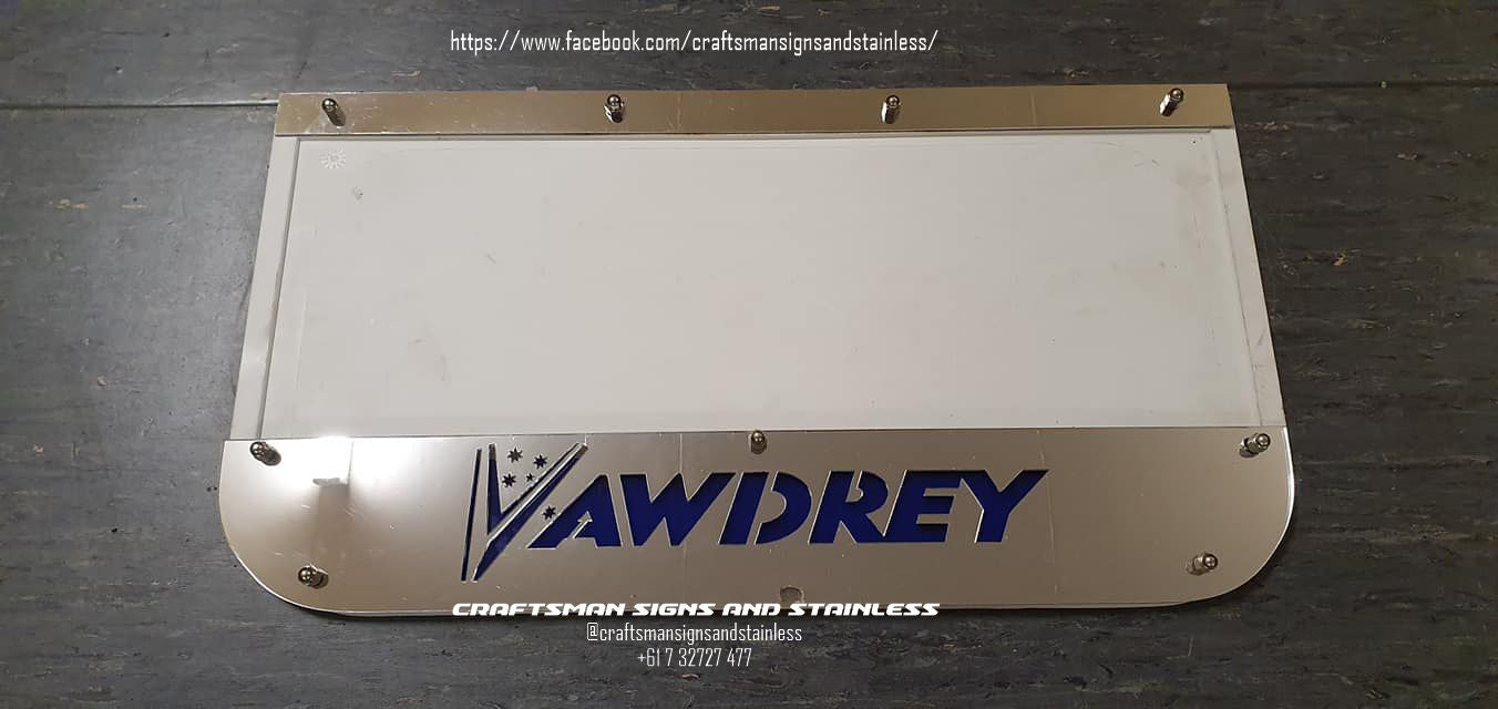 Stainless steel mudflap counterwights VAWDREY