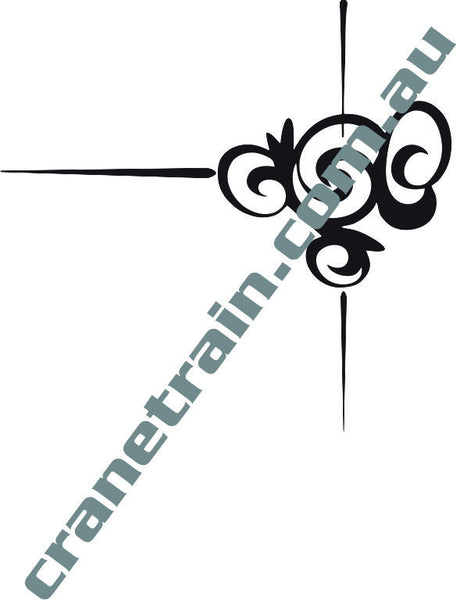 Decal, blinged old school centre piece, large
