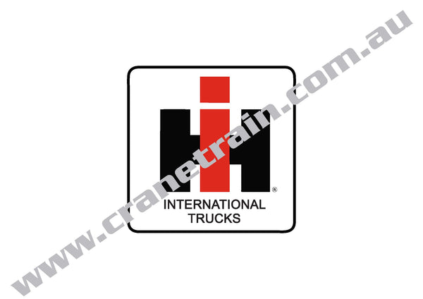 Decal International Harvester (IHC) with black border