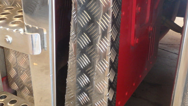 Rear step in-fill panel K200 LHS with 3 x red Lucidity LED lights