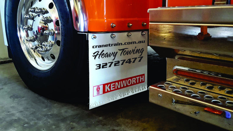 Decal, KENWORTH cut vinyl for mudflap