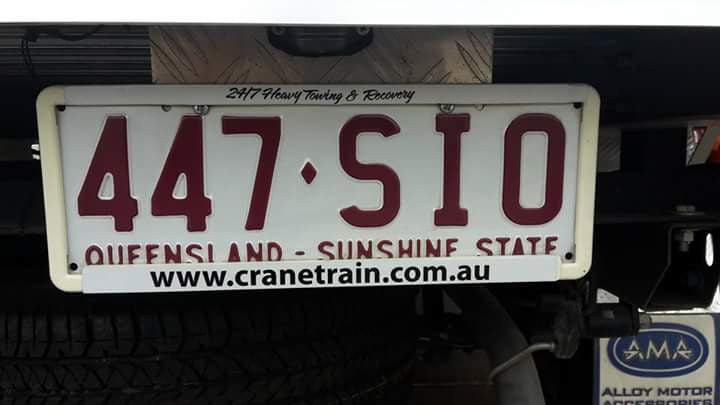 Decal number plate surround, cut vinyl.