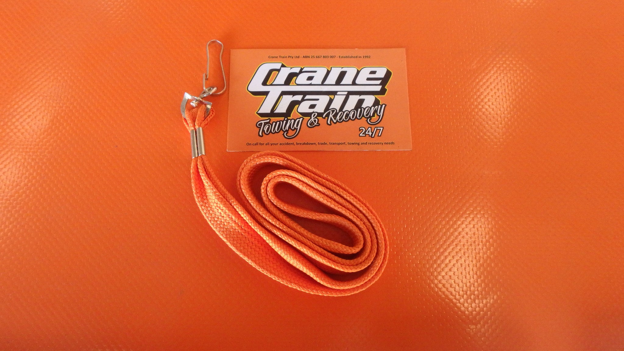 Lanyard, orange with J hook