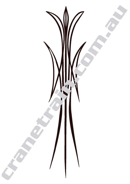 Decal, blinged scroll tribal wheat