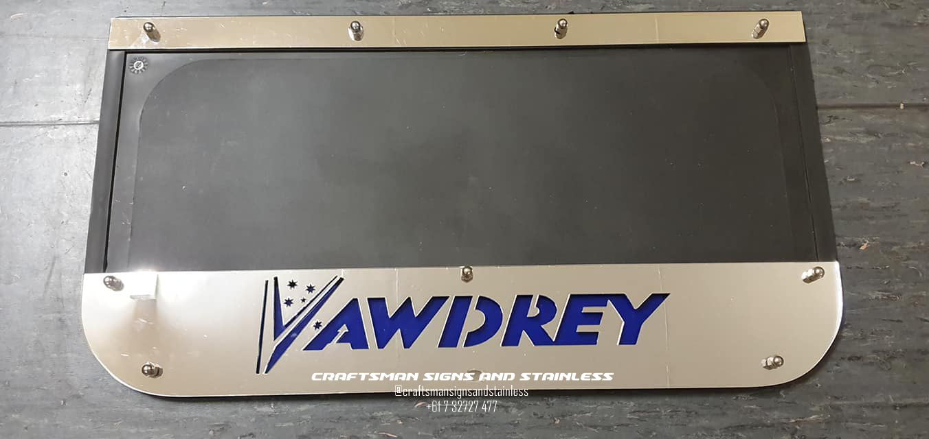 Stainless steel mudflap counterwights VAWDREY